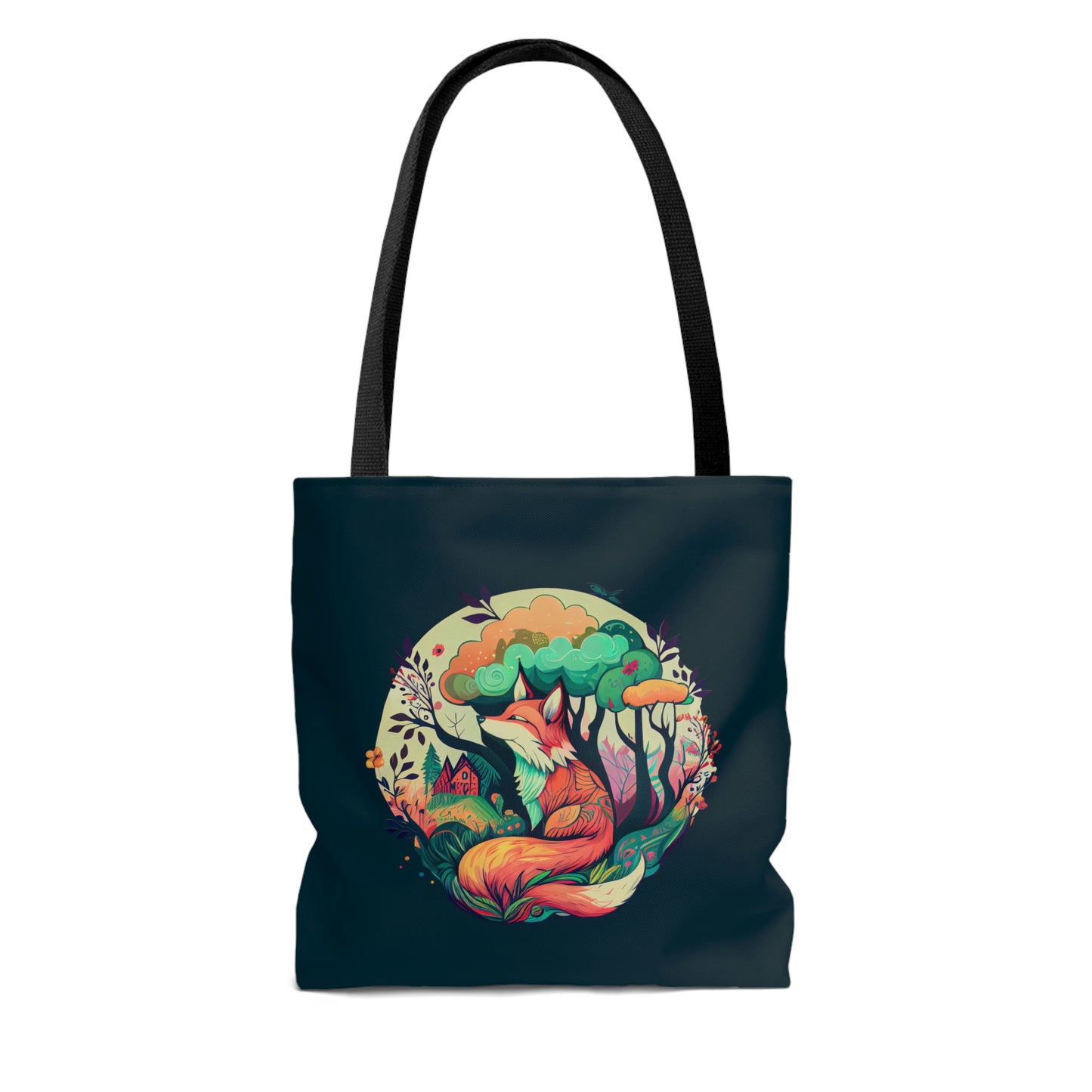 Fox Lovers Gift, Dual Side Printed, Canvas Book Bag, Field Bag, School Gift - S-M-Large Canvas Tote Bag